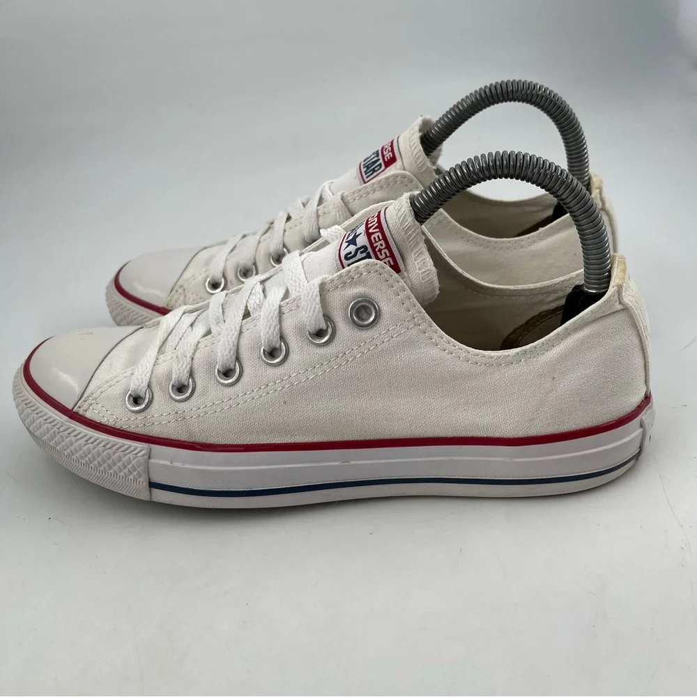 Converse Unisex CTAS Classic White Canvas Low Top Athletic Shoes - M/6 | W/8